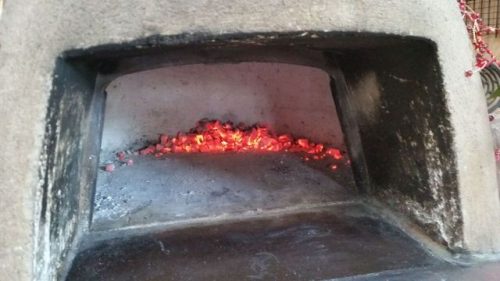 oven with embers