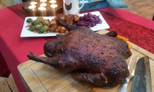 Duck roasted