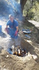 Woodfired Pork with a creamy mushroom sauce