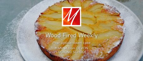 Upside Down Pear Cake from the Wood Fired Oven