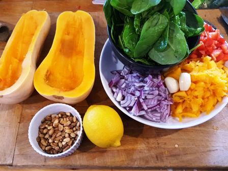 Stuffed Butternut Squash in the Wood Fired Oven