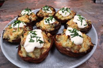 Fully Loaded Potato Skins from the Woodfired Oven