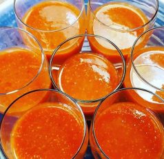 Gazpacho - perfectly cool soup for this scorching weather